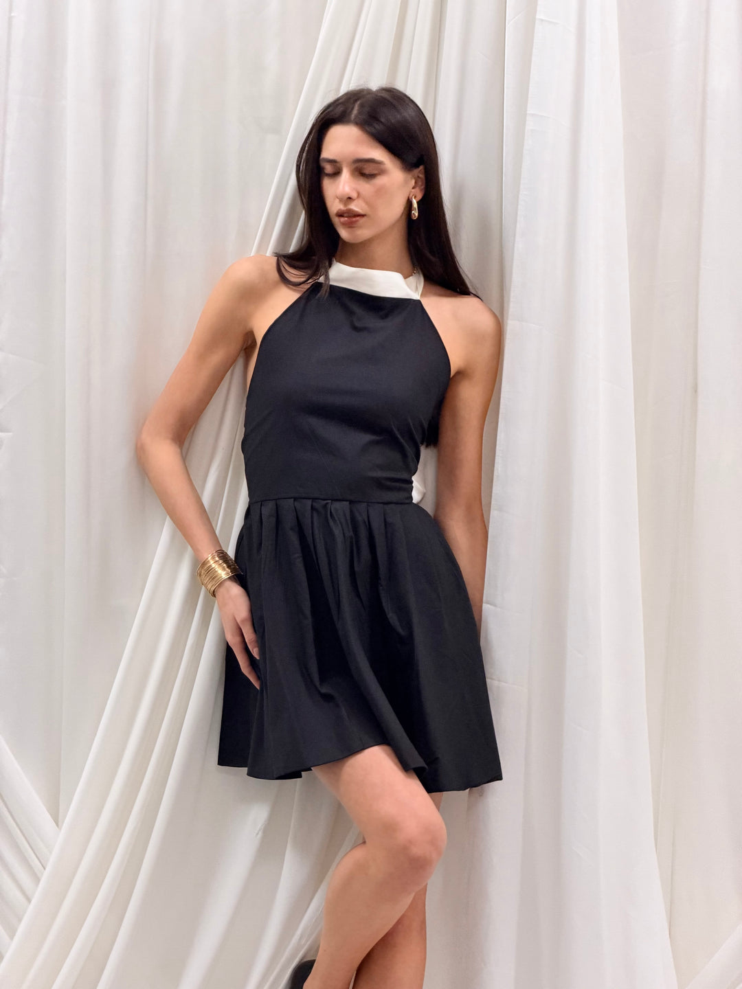 Bow Dress for Women | Black Flare Backless Dress Evierose Bow Dress for Women | Black Flare Backless Dress Evierose